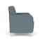 Lesro Siena Lounge Reception Wide Guest Chair, Brushed Steel, RF Serene Upholstery SN1201 - alternate 3